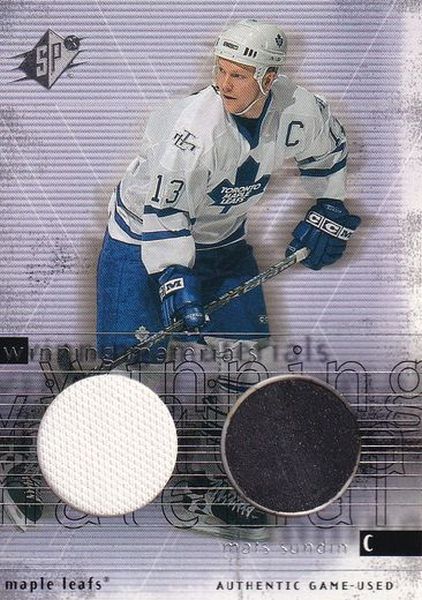 jersey puck karta MATS SUNDIN 00-01 SPx Winning Materials číslo W-SU